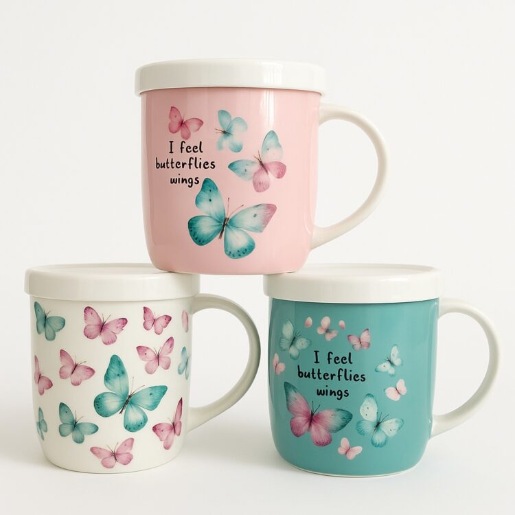 TAZA INFUSORA MARIPOSAS